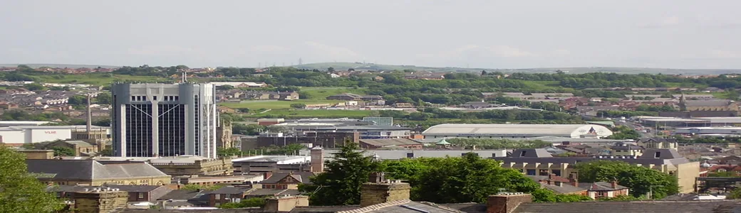 View of Blackburn – a location served by Van Man Hire for house removals